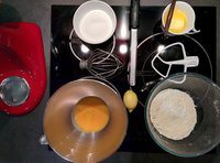 Préparer les ingrédients à température pour la réalisation du sablé breton