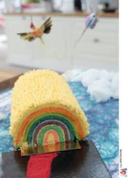 gateau rayé arc-en-ciel de Johan "Le Meilleur Patissier" M6