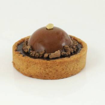 Tartelette au chocolat et mousse lactée caramel