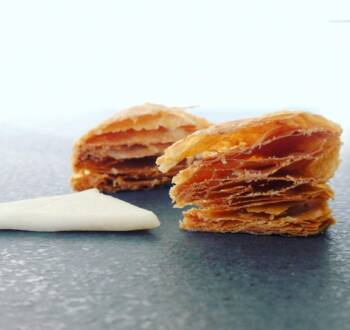 Pate feuilletée inversée avant et après cuisson