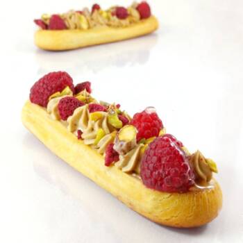 Éclairs framboise pistache