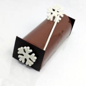 Bûche poire chocolat caramel