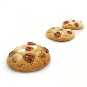 Recette de cookies au beurre de cacahuètes, chocolat blanc et noix de pécan