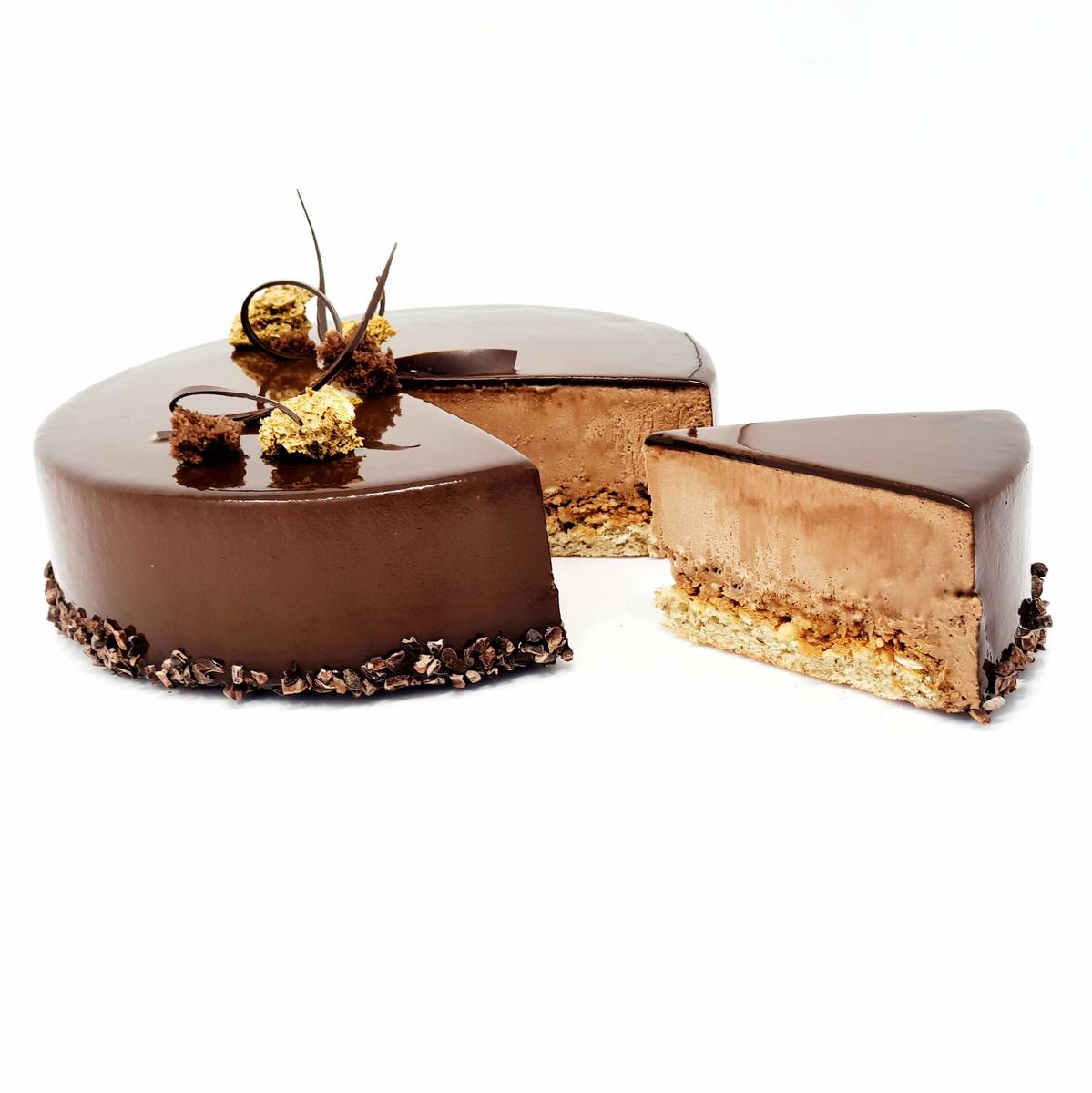 Recette Trianon et glaçage miroir chocolat noir sur Chefclub daily