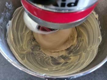 Pétrir jusqu'à complète absorption du beurre, la pâte doit claquer sur les bords du robot