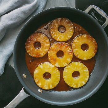 Rondelles d'ananas caramélisées
