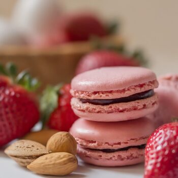Macarons à la fraise