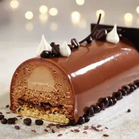 Bûche Cappuccino (chocolat & café doux)