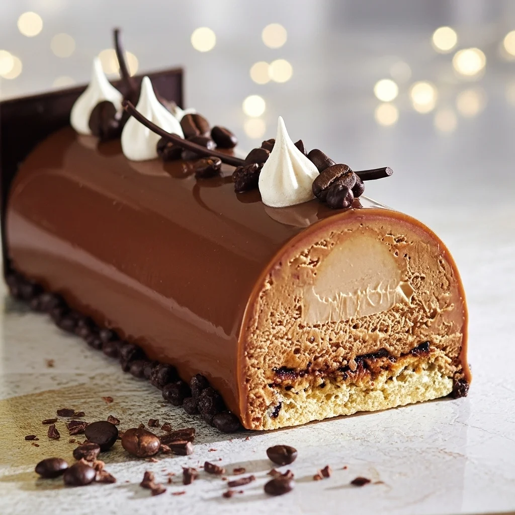 Bûche Cappuccino (chocolat & café doux)