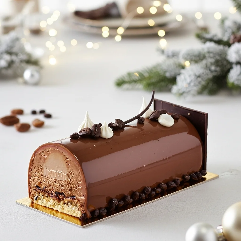 Bûche Cappuccino (chocolat & café doux)