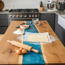 Table en résine époxy