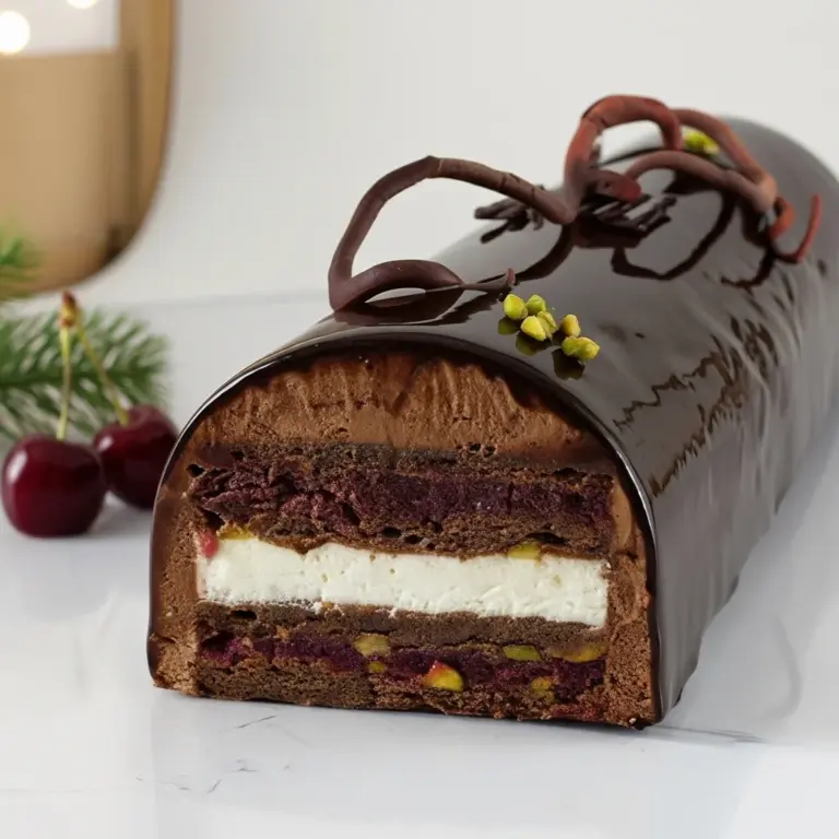 Bûche de Noël façon Forêt-Noire