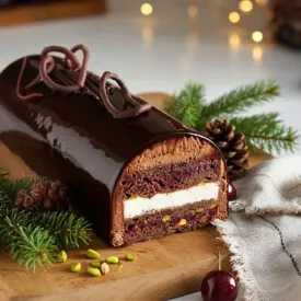 Bûche de Noël façon Forêt-Noire