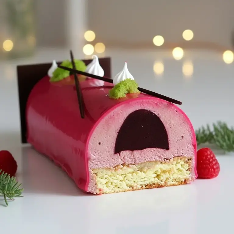 Bûche de Noël Framboise