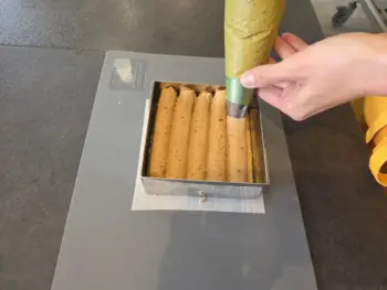 Pour être régulier, pocher avec une douche de 16mm