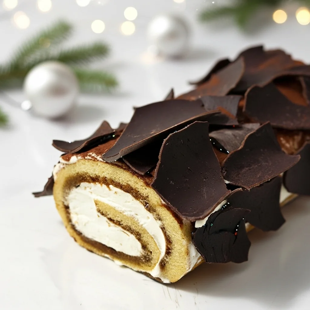Une bûche tiramisu roulée simple et gourmande, idéale pour les fêtes