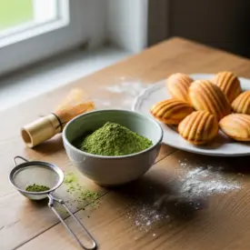 Ingrédients au matcha pour pâtisserie maison