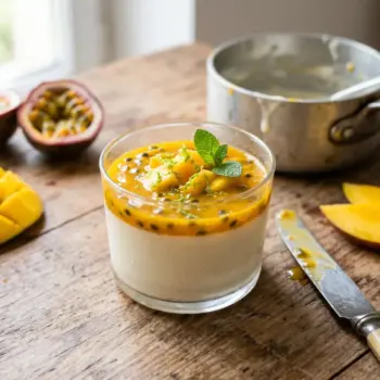 Panna Cotta Vanille aux Fruits Exotiques Sans Cuisson