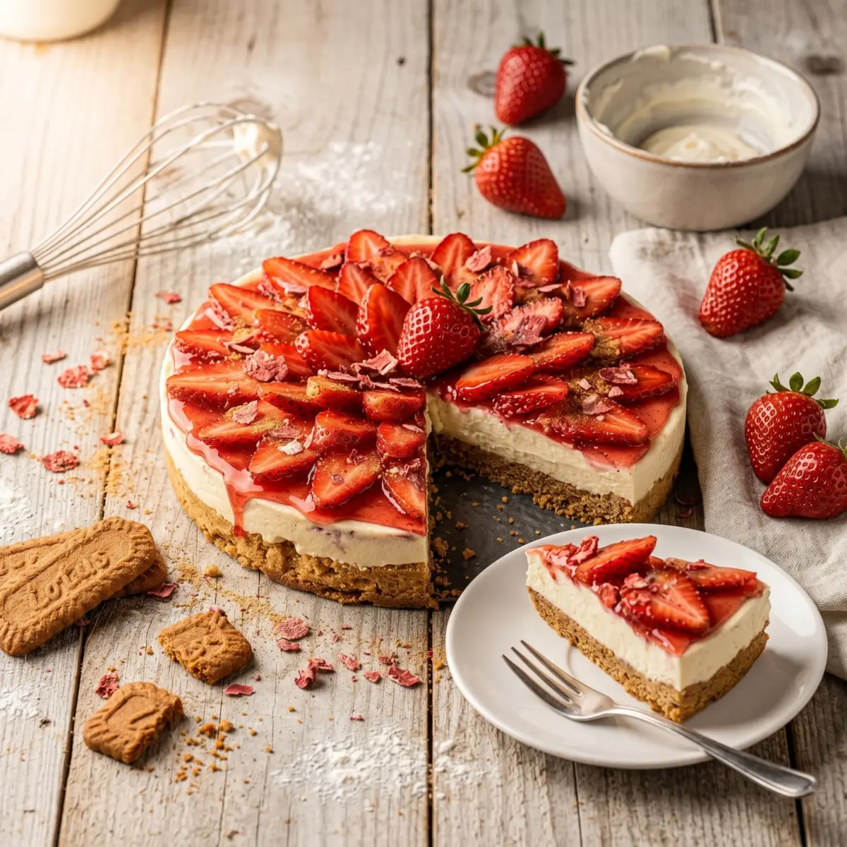 Tarte aux fraises sans cuisson